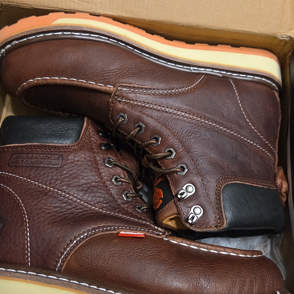 Men's Brown Leather Soft Toe Steeltoe